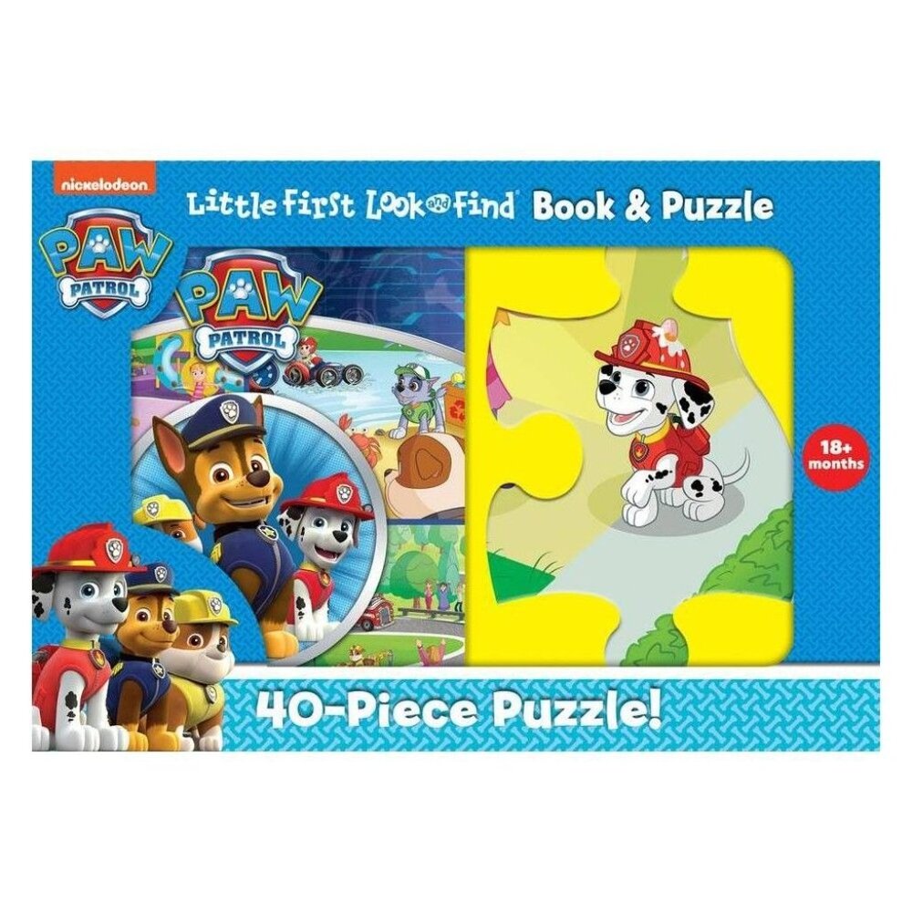 Nickelodeon Paw Patrol 40-Piece Puzzle & Little First Look And Find Book‎ Set